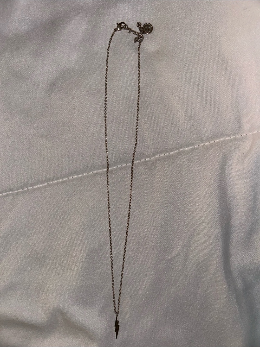 Silver Lightning Bolt Pendant Necklace - Women Jewelry